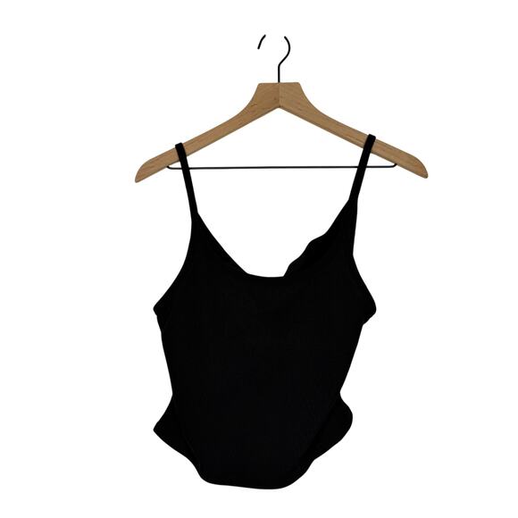 NEW Athleta Powervita Rib Twist Tank Top Plus 1X Black Yoga Workout Athletic - Picture 3 of 10